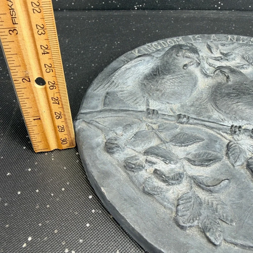 Hen Feathers Bird Wall Plaque A Kingdom Is A Nest Of Families Thos Wilson 8in